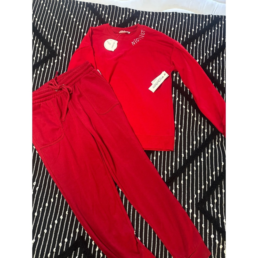 Workshop Republic Clothing Red Nice List Sweatshirt Jogger‎ Set S/P Loungewear
